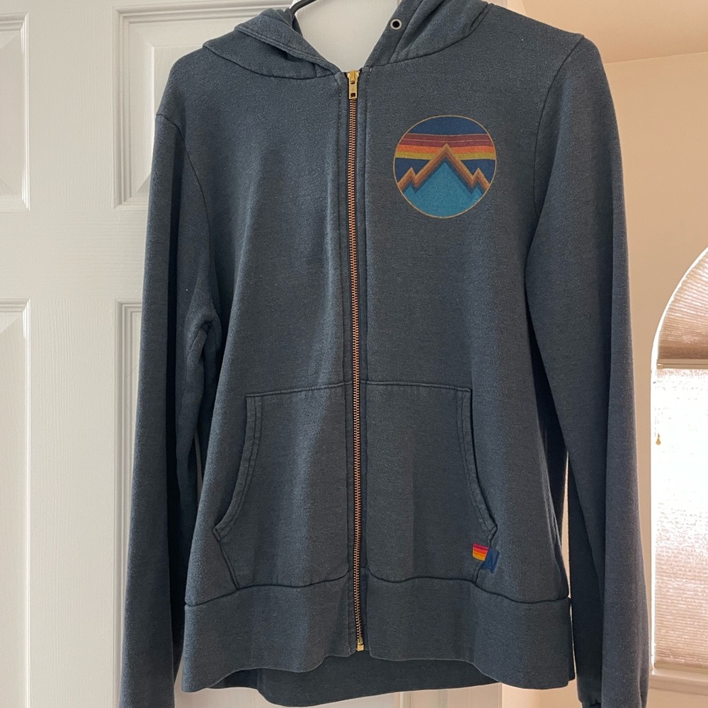 Aviator Nation unisex zip up hoodie